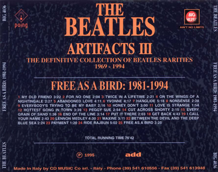 The Beatles - Artifacts III, Disc 4 - CD-R